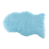 Max 40x60cm Sheepskin Fluffy Skin Faux Fur Fake Rug Mat Rugs Lake Blue