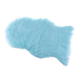 Max 40x60cm Sheepskin Fluffy Skin Faux Fur Fake Rug Mat Rugs Lake Blue