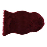Max 40x60cm Sheepskin Fluffy Skin Faux Fur Fake Rug Mat Rugs Wine Red