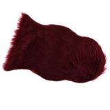 Max 40x60cm Sheepskin Fluffy Skin Faux Fur Fake Rug Mat Rugs Wine Red