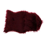 Max 40x60cm Sheepskin Fluffy Skin Faux Fur Fake Rug Mat Rugs Wine Red