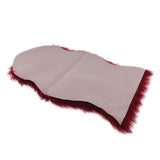 Max 40x60cm Sheepskin Fluffy Skin Faux Fur Fake Rug Mat Rugs Wine Red