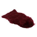 Max 40x60cm Sheepskin Fluffy Skin Faux Fur Fake Rug Mat Rugs Wine Red
