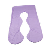 Maxbell Removable Cover U Shaped Body Pillow Cases for Maternity Pregnancy Violet