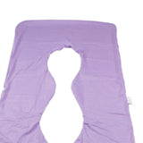 Maxbell Removable Cover U Shaped Body Pillow Cases for Maternity Pregnancy Violet