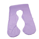 Maxbell Removable Cover U Shaped Body Pillow Cases for Maternity Pregnancy Violet