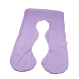 Maxbell Removable Cover U Shaped Body Pillow Cases for Maternity Pregnancy Violet