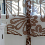 Max Jacquard Polyester Roman Window Curtain Sheer Voile #2 Coffee 100x160cm