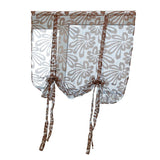 Max Jacquard Polyester Roman Window Curtain Sheer Voile #2 Coffee 100x160cm