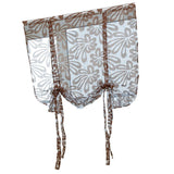Max Jacquard Polyester Roman Window Curtain Sheer Voile #2 Coffee 100x160cm