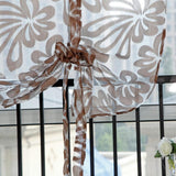 Max Jacquard Polyester Roman Window Curtain Sheer Voile #2 Coffee 100x160cm