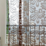 Max Jacquard Polyester Roman Window Curtain Sheer Voile #2 Coffee 100x160cm