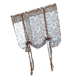 Max Jacquard Polyester Roman Window Curtain Sheer Voile #3 Coffee 120x160cm