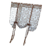 Max Jacquard Polyester Roman Window Curtain Sheer Voile #3 Coffee 120x160cm