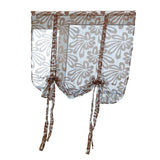 Max Jacquard Polyester Roman Window Curtain Sheer Voile #3 Coffee 120x160cm