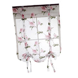 Max Floral Design Roman Short Window Curtain Sheer Voile #2 Pink 100x160cm