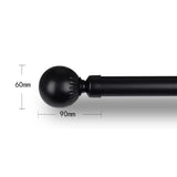 Max 1 Piece Retro Curtain Pole Rod Finials Ends Heads 28mm B Style Black - Aladdin Shoppers