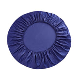 Solid Color 100% Cotton Round Bed Fitted Sheet Bed Cover Royal Blue