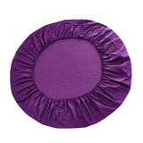 Max Solid Color 100% Cotton Round Bed Fitted Sheet Bed Cover Purple