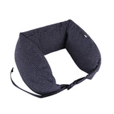 Max Cotton U Shape Travel Neck Pillows Sleeping Cushion Black Stripe