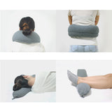 Max Cotton U Shape Travel Neck Pillows Sleeping Cushion Black Stripe