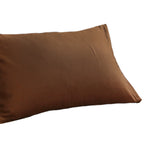 Max 1Pair 100% Cotton Soft Solid Color Single Pillow Cover Pillowcase Coffee
