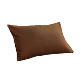 Max 1Pair 100% Cotton Soft Solid Color Single Pillow Cover Pillowcase Coffee