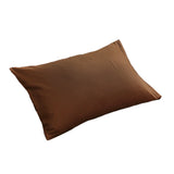 Max 1Pair 100% Cotton Soft Solid Color Single Pillow Cover Pillowcase Coffee
