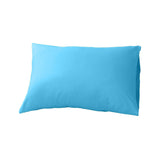 Max 1Pair 100% Cotton Soft Solid Color Single Pillow Cover Pillowcase Blue