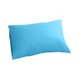 Max 1Pair 100% Cotton Soft Solid Color Single Pillow Cover Pillowcase Blue