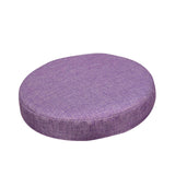 Home Bar Stool Covers Round Chair Seat Cover Linen Cotton Sleeve Purple