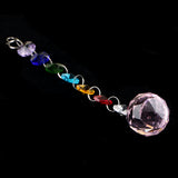 Max Crystal Hanging Suncatcher Rainbow Beads Ball Pendant Prisms Pink 20cm