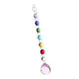 Max Crystal Hanging Suncatcher Rainbow Beads Ball Pendant Prisms Pink 20cm