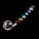 Max Crystal Hanging Suncatcher Rainbow Beads Ball Pendant Prisms Pink 20cm