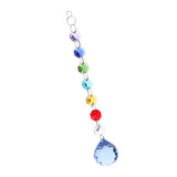 Max Crystal Hanging Suncatcher Rainbow Beads Ball Pendant Prisms Blue 20cm
