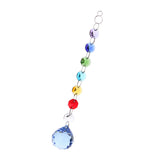 Max Crystal Hanging Suncatcher Rainbow Beads Ball Pendant Prisms Blue 20cm