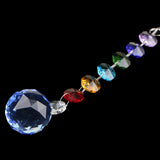 Max Crystal Hanging Suncatcher Rainbow Beads Ball Pendant Prisms Blue 20cm