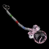 Max Crystal Hanging Suncatcher Rainbow Beads Ball Pendant Prisms Pink 21cm