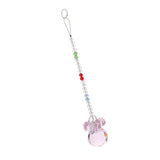 Max Crystal Hanging Suncatcher Rainbow Beads Ball Pendant Prisms Pink 21cm