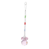 Max Crystal Hanging Suncatcher Rainbow Beads Ball Pendant Prisms Pink 21cm