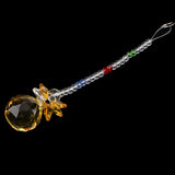 Max Crystal Hanging Suncatcher Rainbow Beads Ball Pendant Prisms Yellow 21cm