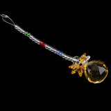 Max Crystal Hanging Suncatcher Rainbow Beads Ball Pendant Prisms Yellow 21cm