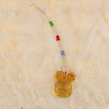 Max Crystal Hanging Suncatcher Rainbow Beads Ball Pendant Prisms Yellow 21cm