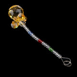 Max Crystal Hanging Suncatcher Rainbow Beads Ball Pendant Prisms Yellow 21cm
