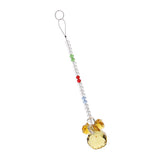 Max Crystal Hanging Suncatcher Rainbow Beads Ball Pendant Prisms Yellow 21cm