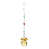 Max Crystal Hanging Suncatcher Rainbow Beads Ball Pendant Prisms Yellow 21cm