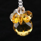 Max Crystal Hanging Suncatcher Rainbow Beads Ball Pendant Prisms Yellow 21cm