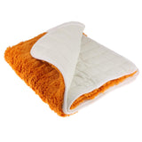 Max Fluffy Plush Soft Sofa Couch Cover Bay Window Cushion Area Rug Orange