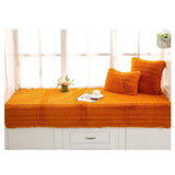 Max Fluffy Plush Soft Sofa Couch Cover Bay Window Cushion Area Rug Orange