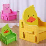 Max Non Toxic PE Foam Kids DIY Chair Pretend Play Chairs Stool Yellow